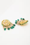 Dugran By Dugristyle_Red Pearls, Stones Brick Chokar And Earrings Set _Online_at_Aza_Fashions