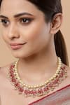 Buy_Dugran By Dugristyle_Red Rusty Haar Necklace _at_Aza_Fashions