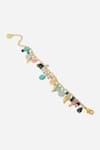Dugran By Dugristyle_Green Chains, Beads Chartreuse Gold-plated Bracelet _Online_at_Aza_Fashions