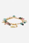 Buy_Dugran By Dugristyle_Green Chains, Beads Chartreuse Gold-plated Bracelet _Online_at_Aza_Fashions