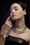 Shop_Dugran By Dugristyle_Gold Plated Pearls, Chains Zard Khushi Bracelet _Online_at_Aza_Fashions
