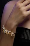 Buy_Dugran By Dugristyle_Gold Plated Pearls Adjustable Bracelet _at_Aza_Fashions