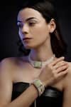 Shop_Dugran By Dugristyle_Peach Gold-plated Aab-e-gul Bracelet _Online_at_Aza_Fashions