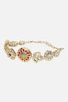 Dugran By Dugristyle_Red Gold-plated Roshni-e-rang Matha Patti _Online_at_Aza_Fashions