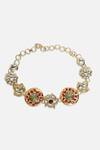 Shop_Dugran By Dugristyle_Red Gold-plated Roshni-e-rang Matha Patti _at_Aza_Fashions