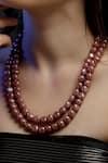 Buy_Dugran By Dugristyle_Brown Chandan Touch Layered Necklace _at_Aza_Fashions