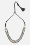Dugran By Dugristyle_Gray Sitaron Ki Raakh Layered Necklace _Online_at_Aza_Fashions