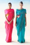 Buy_Janki India_Magenta Silk, Cotton Embroidery Hand Saree _Online_at_Aza_Fashions