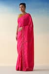 Shop_Janki India_Magenta Silk, Cotton Embroidery Hand Saree _Online_at_Aza_Fashions