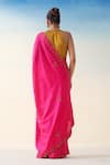 Shop_Janki India_Magenta Silk, Cotton Embroidery Hand Saree _at_Aza_Fashions
