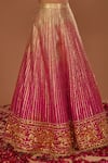 Buy_Preeti S Kapoor_Multi Color Organza Gota Patti, Sequins Multicolor Blouse Fuchsia Lehenga Set _Online_at_Aza_Fashions