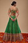 Shop_Preeti S Kapoor_Multi Color Organza Embroidery, Gota Patti Multicolor Blouse And Green Lehenga Set _at_Aza_Fashions