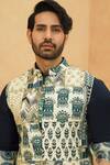 Sva By Sonam & Paras Modi_Silk Sequins, Embroidery Multi Embellished Bundi _Online_at_Aza_Fashions