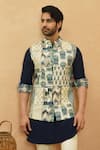 Buy_Sva By Sonam & Paras Modi_Silk Sequins, Embroidery Multi Embellished Bundi _Online_at_Aza_Fashions