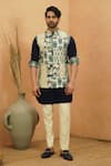 Buy_Sva By Sonam & Paras Modi_Silk Sequins, Embroidery Multi Embellished Bundi _at_Aza_Fashions