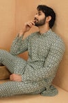 Sva By Sonam & Paras Modi_Multi Color Crepe Embellished And Printed Kurta Set _Online_at_Aza_Fashions