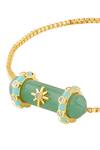 Buy_Isharya_Turquoise Crystals Verdant Flow Bracelet _Online_at_Aza_Fashions