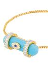Buy_Isharya_Blue Crystals Skyshield Bracelet  _Online_at_Aza_Fashions