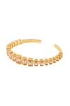 Buy_Isharya_Gold Plated Stones Solar Flare Cuff Bracelet_Online_at_Aza_Fashions