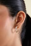 Buy_Isharya_Blue Crystals Divine Eye Halo Huggies _at_Aza_Fashions