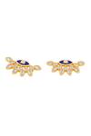 Isharya_Blue Zari, Crystals Aura Eye Studs_Online_at_Aza_Fashions