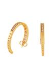Shop_Isharya_Gold Plated Crystals Solar Bloom Hoops _at_Aza_Fashions