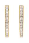 Isharya_Gold Plated Crystals Divine Radiance Hoop Earrings _Online_at_Aza_Fashions