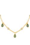 Isharya Green Verdant Vision Necklace Online at Aza Fashions Isharya_Green Verdant Vision Necklace _Online_at_Aza_Fashions