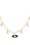 Isharya Blue Evil Eye Energy Necklace Online at Aza Fashions Isharya_Blue Evil Eye Energy Necklace _Online_at_Aza_Fashions