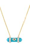 Buy_Isharya_Turquoise Pendant Necklace _Online_at_Aza_Fashions