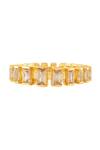 Isharya_Gold Plated Crystals Solar Flare Infinity Ring _Online_at_Aza_Fashions