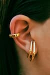 Buy_Varnika Arora_Gold Plated Ellipse Earrings _Online_at_Aza_Fashions