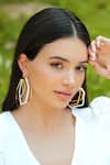 Shop_Varnika Arora_Gold Plated Xl Trio Hoops _Online_at_Aza_Fashions