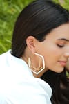 Varnika Arora_Gold Plated Xl Trio Hoops _at_Aza_Fashions