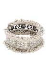 Sangeeta Boochra_Silver Plated Beads Designer Handcrafted Bangle _Online_at_Aza_Fashions