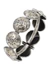 Shop_Sangeeta Boochra_Silver Plated Designer Bangle _at_Aza_Fashions