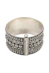 Buy_Sangeeta Boochra_Silver Plated Designer Handcrafted Bangle _Online_at_Aza_Fashions