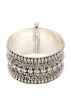 Shop_Sangeeta Boochra_Silver Plated Designer Handcrafted Bangle _at_Aza_Fashions