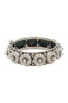 Shop_Sangeeta Boochra_Silver Plated Designer Bangle _at_Aza_Fashions