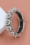 Buy_Sangeeta Boochra_Silver Plated Designer Bangle _at_Aza_Fashions