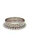Sangeeta Boochra_Silver Plated Beads, Cut Work Designer Handcrafted Bangle _Online_at_Aza_Fashions