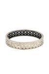 Shop_Sangeeta Boochra_Silver Plated Designer Bangle _at_Aza_Fashions