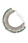 Shop_Sangeeta Boochra_Silver Plated Designer Necklace _at_Aza_Fashions