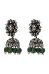 Buy_Sangeeta Boochra_Silver Plated Beads Designer Earrings _Online_at_Aza_Fashions