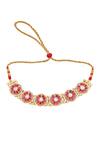 Buy_Sangeeta Boochra_Pink Kundan Choker _Online_at_Aza_Fashions