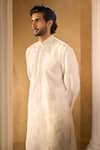 Buy_Aariyana Couture_White Organza, Cotton, Silk Embroidery Kurta Set _Online