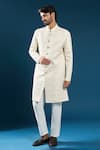 Buy Arihant Rai Sinha Cream Silk Embroidery Sherwani Set at Aza Fashions Buy_Arihant Rai Sinha_Cream Silk Embroidery Sherwani Set _at_Aza_Fashions