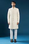 Arihant Rai Sinha Cream Silk Embroidery Sherwani Set Online at Aza Fashions Arihant Rai Sinha_Cream Silk Embroidery Sherwani Set _Online_at_Aza_Fashions