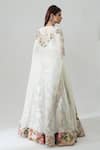 Shop_House Of Akshata_Multi Color Organza, Satin Embroidery Whimsical Vintage-inspired Lehenga Set _at_Aza_Fashions