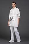Samant Chauhan_White Cotton Collared _Online_at_Aza_Fashions